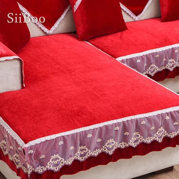 Nemokama laivas juodas raudonas vilnos aksomo sofa-lova, padengti baldų užvalkalai, kurių skerspjūvio sofos apima kambarį fundas de sofa SP4879