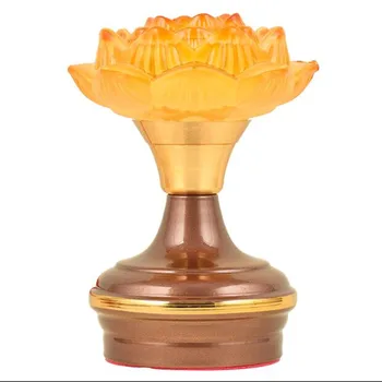 Nemokamas Pristatymas 12,5 cm 3 Metodai Atidarymo Šviesos,7 Rūšių, Spalvų Dervos Lotus LED Budistų Išleisti Offerd Lempos