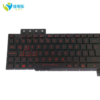 OVY LA Apšvietimu Klaviatūras ASUS FX503 FX503V FX503VD FX503VM FX63 lotynų SP juoda Pakeitimo klaviatūros Raudona klavišus geriausia parduoti