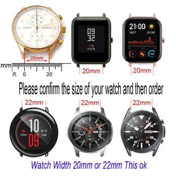 Odos Watchband Už Xiaomi Huami Amazfit Pvp S U Lite GTS 2 Mini GTR 47mm/42mm Stratos 3 2s Tempas, Apyrankę, Dirželį 20mm/22mm