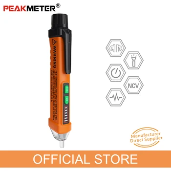 Oficialus PEAKMETER PM8908C Ne-susisiekite su AC Įtampos Detektorius Testeris, Matuoklis 12V-1000V Pen tipo Įtampos Detektorius NCV bandymo pieštukas