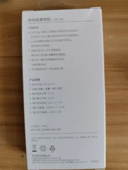 Originalus Huawei Honor USB Tipo C Ausines su Mic In-Ear ausines, skirtas Huawei Mate 10 / Mate 10 Pro Garbės 9 Smartphonach