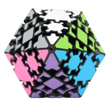 Originalus Lanlan Kūgio Dodecahedron Magic Cube Puzzle Black Twist Cubo Magico Profesinio Mokymo dovanų, žaislų, Žaidimų kolekcija