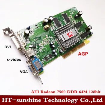 Originalus Sapphire ATI Radeon 7500 DDR 64M video korta DVI VGA, S-video AGP grafika kortelės 1pcs nemokamas pristatymas