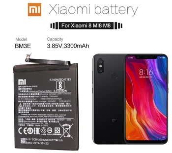 Originalus Telefonas, Baterija Mi8 Baterija Xiaomi Mi 8 BM3E Pakeitimo Baterijas Xiomi bateria už Xiaomi Mi8 M8