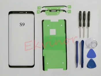 Originalus touch screen Samsung S8 G950 S9 G960 /G955 S8 S9 plus G965 mobiliojo telefono priekinio stiklo plokštės pakeitimas + įrankiai
