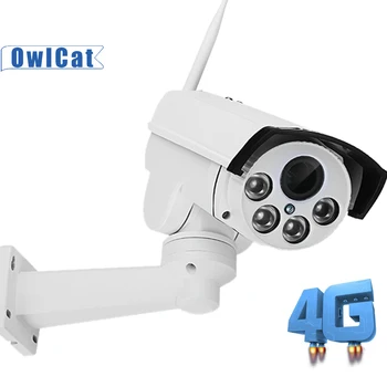 OwlCat Sony Lauko HD 2MP, 5MP 3G 4G SIM Kortelės, IP Camera PTZ 5X 10X Priartinimas Automatinis Fokusavimas Pan Tilt AP Hotspot SD Lizdo, Garso VAIZDO Kamera
