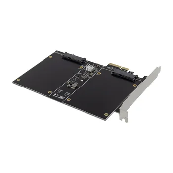 PCIe SSD Chip Marvell9230 SATA3.0 6Gbps 2 Uostą Raid Card PCI-E Išplėtimo Plokštę, Kompiuterio Komponentų Konverteris Adapteris Pridėti Kortelės