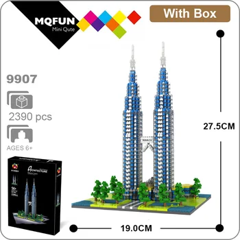 PZX Mini Blokai Prabangos Pasaulio Architektūra, 3D Surinkimo Taj Mahal 