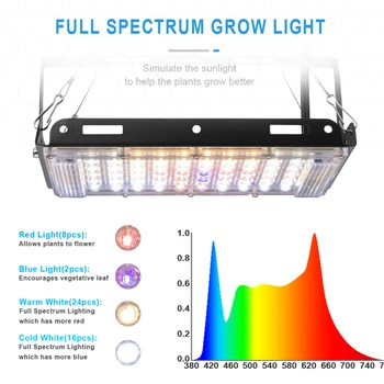 Patalpų 800W LED Grow Light Fito Lempa viso Spektro Raudona Mėlyna Balta Lempa Augalų Auga Palapinė Led Šviesos Tinka Visiems Etape Augalų
