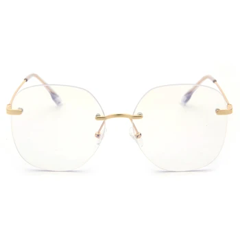 Peekaboo taškus akinių rėmelis optinė moterų 2019 skaidraus lęšio metalo didelis kvadratinių akių akinių rėmeliai vyrų auksas, sidabras