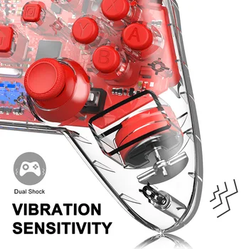 Perjungti NS Pro Belaidis Vibracijos Somatosensory Gamepads Perjungti Lite Skaidrus 