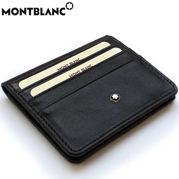 Piniginės natūralios odos prabangus aukštos kokybės pinigus kortelės turėtojas kišenėje, rankinėje Mont Blanc