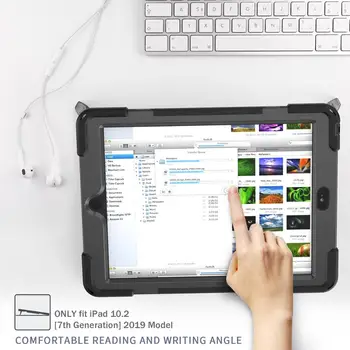 Piratų Karalius Tiesiai studentas iPad 2 oro Pro 9.7 2016 Tablet atveju TPU+PC Sporto šarvai Sukasi laikiklis atsparus smūgiams