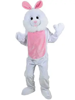 Pliušinis Suaugusiųjų Talismanas Bunny Triušiai Gyvūnų Fancy Dress Kostiumai Jumpsuit Velykų Įvykio Easters ir talismanas šuo