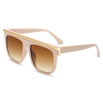 Prekės kurti Naujų akinių nuo saulės Mados Moterų Flat Top Aikštėje, Prabangių Saulės Akiniai Derliaus UV400 Sunglass Atspalvių Akių oculos de sol