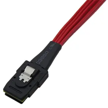 Raudona 0,5 M Mini SAS 36P 8087 SFF-8087 4 SATA Splitter Cable į Priekį Breakout Adapteris, skirtas PC Kompiuterių Serverių Priedai 7XED