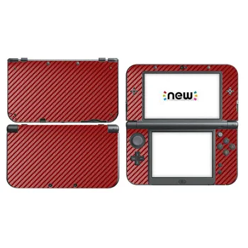 Raudona Anglies Pluošto Vinilo Oda Lipdukas Raštas už Naujas Nintendo 3DS XL LL odos Lipdukai