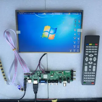 Rinkinys B156XTN02.4 TV LVDS USB AV Signalo 1366X768 WLED 40pin VGA LED HDMI valdiklio plokštės skaitmeninis DVB-T (DVB-T2 15.6