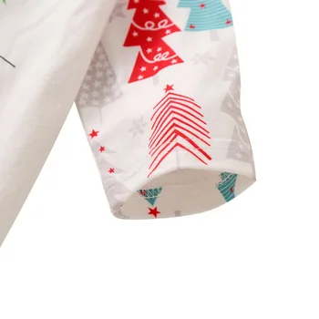 Rudenį Baby Girl Berniukas Kalėdų Laiškas Spausdinti Modelio Kūdikiams Ilgomis Rankovėmis Bodysuit+Hat Naujagimių Romper Rinkinys