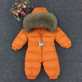 Rusijos Žiemos -30 Laipsniu Kūdikiams Žiemą Storas Berniukų Kostiumų Merginos Šiltas Snowsuit Vaikas Jumpsuit Vaikams, Kūdikių Viršutiniai Drabužiai Dėvėti