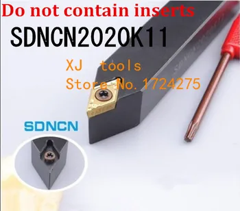 SDNCN2020K11 20*20*125MM Metalo Staklės, Pjovimo Įrankiai, Tekinimo Staklės, CNC Tekinimo Įrankiai, Išorės Tekinimo Įrankio Laikiklis S-Type SDNCN