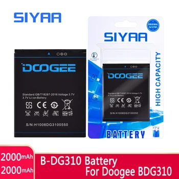 SIYAA Originalios Mobiliojo Telefono Baterija B-DG310 BDG310 Už Doogee DG310 Pakeitimo Batteria 2000mAh Didelės Talpos Mažmeninė Pakuotė