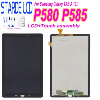 STARDE LCD Samsung Galaxy Tab 10.1 P580N P580 P585 LCD Ekranas Jutiklinis Ekranas skaitmeninis keitiklis Asamblėjos 10.1