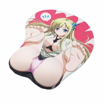 Sena Anime Seksualus Didelis Minkštas Apačioje Klubo 3D Žaidimų Pelės kilimėlis su Riešo Poilsio L26cm *W21cm*H3.2cm 2WAY Audinys