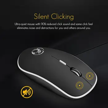 Silent Wireless Mouse Wireless USB Pelė Kompiuterio Pelės Nešiojamas Silent Ergonomiškas Mause Nešiojamas Reikmenys, PC Peles Žaidėjus Mause