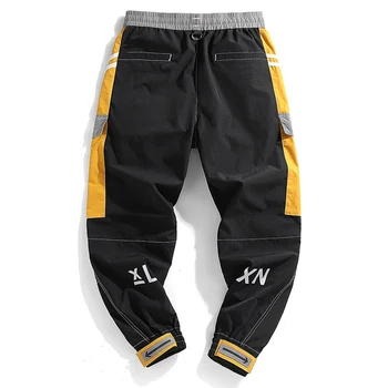 SingleRoad Mens Krovinių Kelnės Vyrams Mados 2021 Baggy Šoninių Kišenių Poilsiu Hip-Hop Japonijos Streetwear Kelnės Juodos Kelnės Vyrams