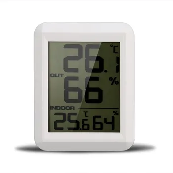 Skaitmeninis LCD Belaidis Termometras su Drėgmėmačiu Siųstuvas Temperatūra Drėgnumas Bandymų Metrų Patalpoje Lauko Oro Stotis