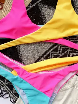 Spalvinga Seksualus Plaukti Dėvėti Vasarą Tvarstis Paplūdimio moterų maudymosi kostiumėlį mergina maudymosi kostiumėlį, nėščioms Vestido de bano
