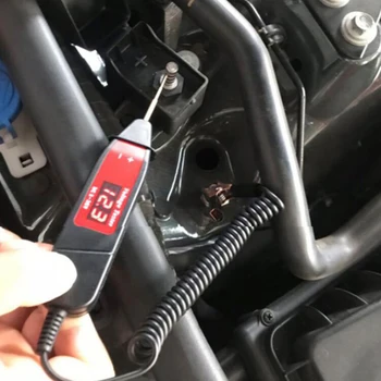 Spyruoklinė Viela Automobilių Skaitmeninis LCD Įtampos Pen Zondo Detektorių Testeris su LED Šviesos Automobilių Testavimo Įrankiai