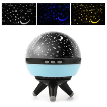 Star Mėnulis Romantiška Kūrybos Projekcija Lempos Sukasi Naktį Šviesos Lempos Projekcija Šalies Švenčių Kūdikių Miego USB Pridėti Atmosfera
