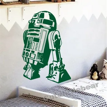 Star Wars robotas Siena Lipdukas Citata R2-D2 Vinilo Decal Namų Dekoro Vaikai Geek Žaidėjus Nuimamas Freskos Miegamojo tapetai
