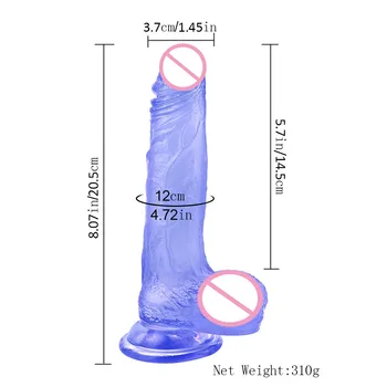 Strapon Želė Tikroviškas Dildo siurbtukas Analinis Penis Mėlyna Dick Klitorio Stimuliatorius Moterų Masturbator Suaugusiųjų Sekso Žaislai Moteris