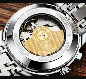 TEVISE Vyrai Laikrodžiai Automatinis Mechaninis laikrodis Mėnulio Fazės Vandeniui Šviesos Data Automatinis laikrodis Vyrams Berniukas Laikrodžius 2020 Naujas