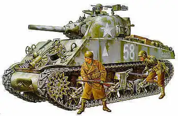Tamiya 35251 1/35 Mastelis MUMS vidutinį Tanką M4A3 Sherman 105mm Haubicų Ekranas Karinių Žaislų Plastiko Surinkimas Pastato Modelio Rinkinys