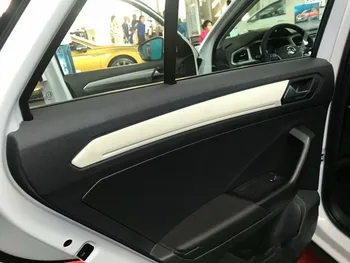 Tinka VW T-ROC 2019 Automobilių vidinės durys lange Žemiau skydelio Dangtelį Apdaila Anglies pluošto Optikos lipdukas