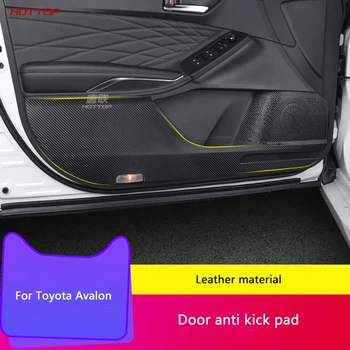Toyota Avalon 2019 2020 Durų Anti Kick Trinkelėmis Anglies Pluošto, Odos Dekoratyvinės Interjero Pakeitimo