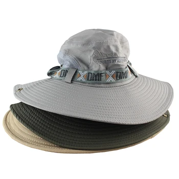 UPF 50+ Kibiras Skrybėlę Vasarą Vyrai Moterys Boonie Hat Lauko UV Apsauga Ilgas, Platus Kraštų Panama Safari, Žygiai, Medžioklės, Žvejybos Saulės Skrybėlę