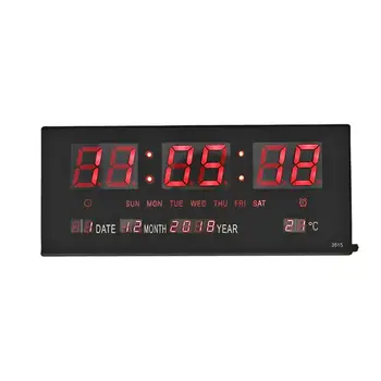 USB Skaitmeninis Laikrodis LED Apšvietimas Elektroninis Laikrodis Atidėti Išjungti Balso Kalendorius Stalinis Laikrodis ES Plug
