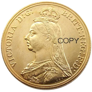 Uk 1887 5 Svarų Auksu Kopijuoti Monetos