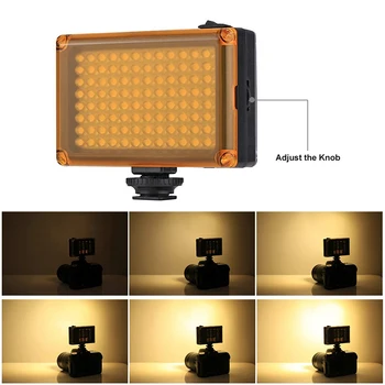 Ulanzi Mini LED Vaizdo Šviesos Nuotrauka Apšvietimo Kamera Hotshoe Pritemdomi LED Lempos Canon Nikon Sony DSLR 