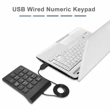 Ultra Plonas Mini Skaičių Klaviatūra Belaidė Skaičių Klaviatūra, skirta kompiuterį /PC /iMac/MacBook/MacBook 18 Klavišus Skaičių Klaviatūra