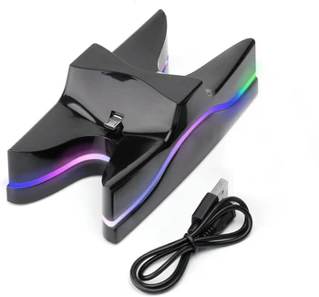 Unikalus UFO Dizaino LED Dual Įkroviklis Stotis Žaidimų Valdiklis Įkrovimo Stovas Dock for PS4 Valdytojas Įkroviklis Accessoriess