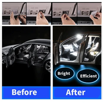 Už Lincoln MKX 2007-2009 Baltas LED Vidaus apšvietimo Komplektas, automobilių reikmenys Canbus Klaidų Skaitymo Šviesos Žemėlapis Dome Licencijos Lempos