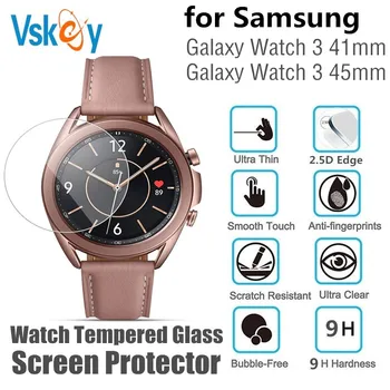 VSKEY 10VNT Grūdintas Stiklas Samsung Galaxy Žiūrėti 3 41mm & 45mm Screen Protector Smart Žiūrėti Apsauginės Plėvelės