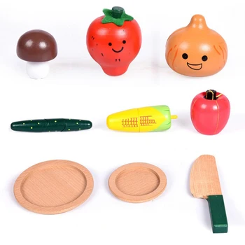Vaikų Magnetinio Virtuvė, Vaisių Ir Daržovių, Atidžiai Žiūrėti Žaislas Medinė Statinė Žaisti Šeimos Įdomus Žaidimai Virtuvės Žaislai